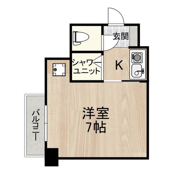 大正メゾン(1K/5階)の間取り写真