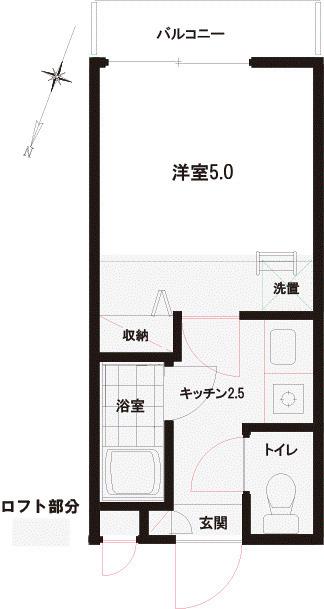 東武東上線 東武練馬駅 徒歩10分 2階建 築23年(1K/2階)の間取り写真