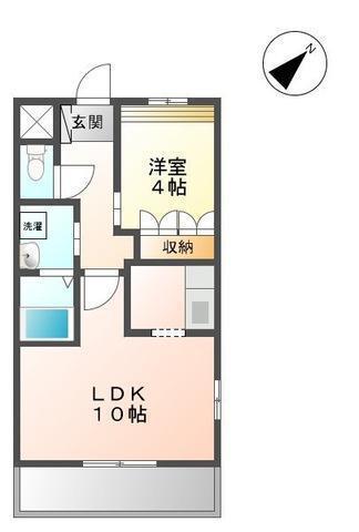 ヴェルジュ 牧(1LDK/1階)の間取り写真