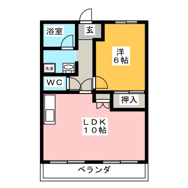 ヴィラージュA(1LDK/1階)の間取り写真