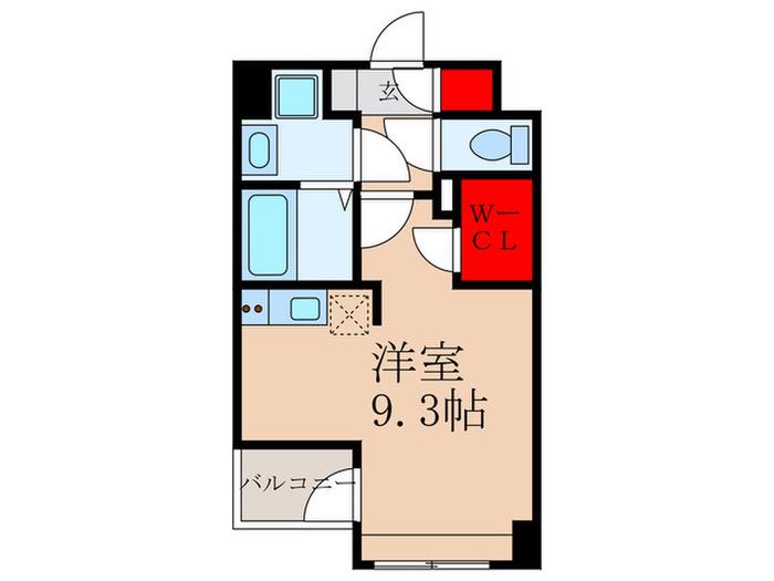 CREATIF中野(ワンルーム/9階)の間取り写真