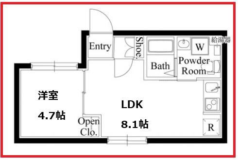 センプリーチェ西日暮里(1LDK/1階)の間取り写真