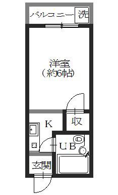 プレアール西大路(1K/3階)の間取り写真