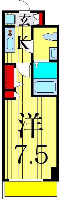 LA DOUCEURお花茶屋I(1K/4階)の間取り写真
