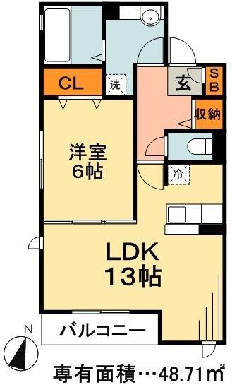 エテルナ瑞江(1LDK/1階)の間取り写真