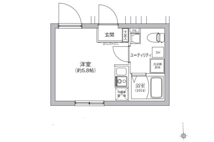 ベルシードステアー亀戸(ワンルーム/5階)の間取り写真