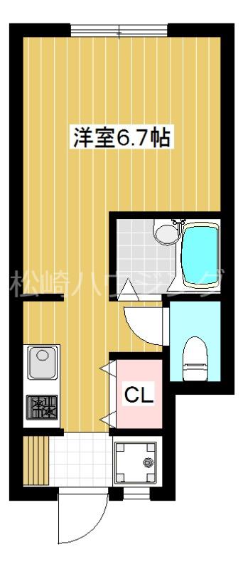 A.C.E.NAKANO(ワンルーム/1階)の間取り写真