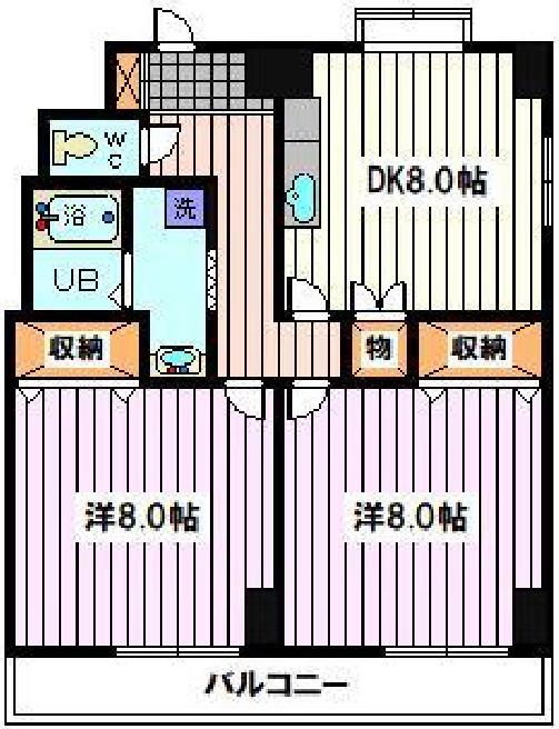 ラディラ川口(2LDK/7階)の間取り写真