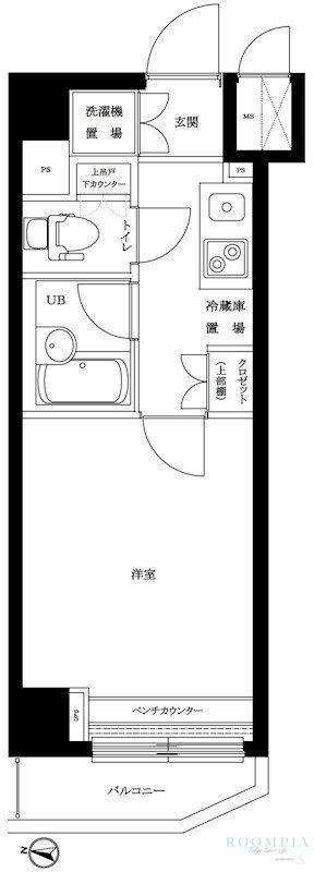 ルーブル明大前(1K/6階)の間取り写真