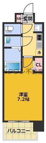 プレサンス鶴舞パーク&ステーション(1K/4階)の間取り写真