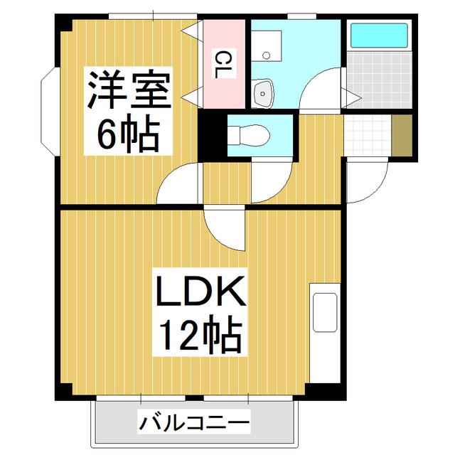 MERVEILLEUX(1LDK/1階)の間取り写真