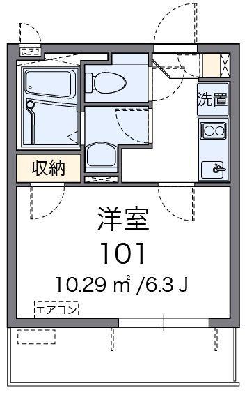 レオネクストレジスター本郷(1K/4階)の間取り写真
