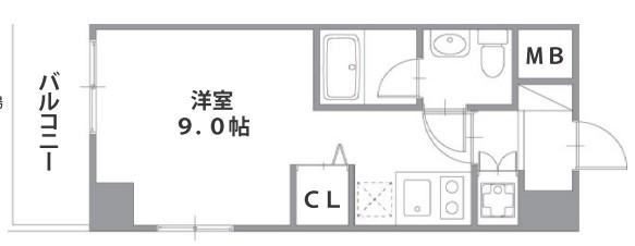 アーバンレジデンス下総中山(ワンルーム/3階)の間取り写真