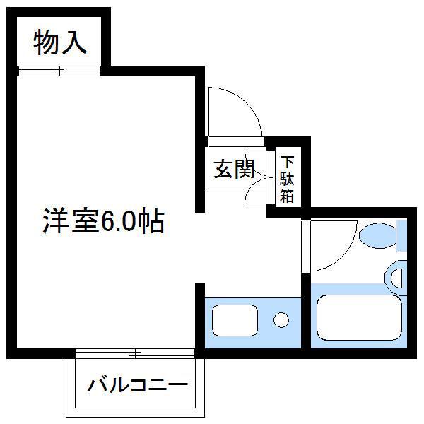 パティオ橋本(1K/1階)の間取り写真