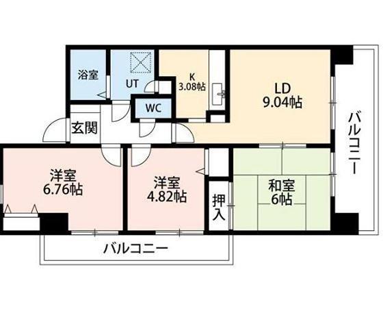 アグリシャトル(3LDK/5階)の間取り写真