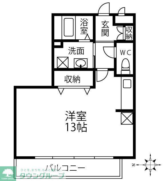 セジュール井草I(ワンルーム/1階)の間取り写真