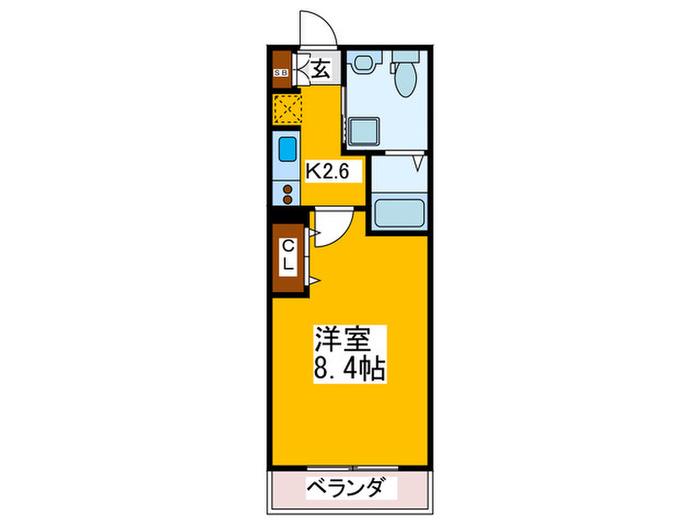 グローハイツ南堀江(1K/5階)の間取り写真