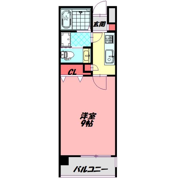RITZSQUAREGRANQBEII(1K/8階)の間取り写真