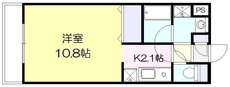 エトワール大淀(ワンルーム/2階)の間取り写真