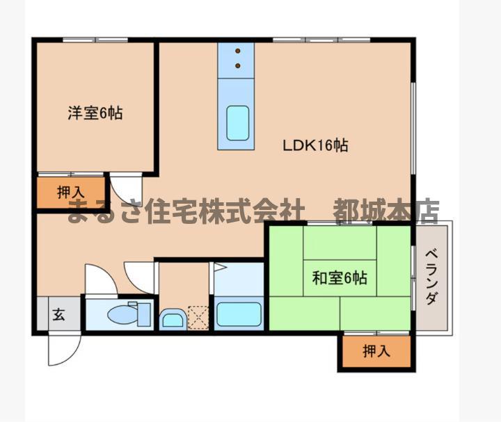 カーサラシャンテ(2LDK/1階)の間取り写真