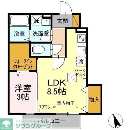 エントピア(1LDK/1階)の間取り写真