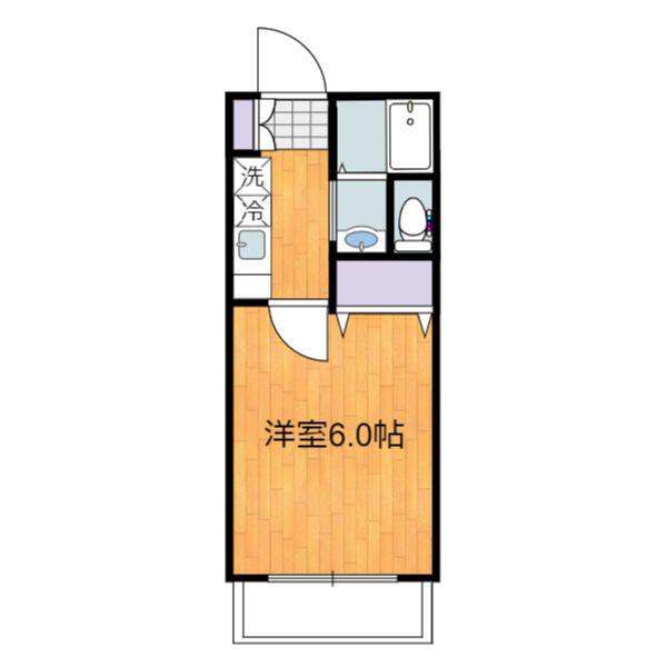 G SQUARE(1K/1階)の間取り写真