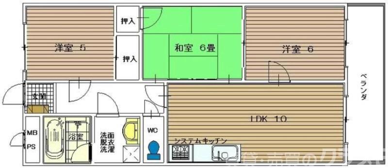 ルシェンテ(3LDK/3階)の間取り写真