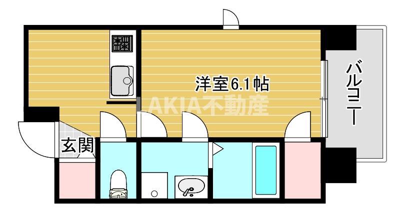 プレサンス心斎橋レヨン(1K/10階)の間取り写真