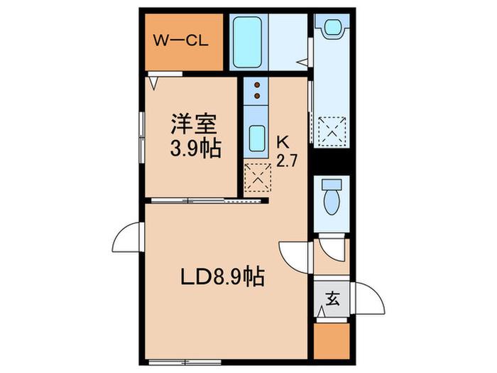 リヴィエール福住11(1LDK/4階)の間取り写真