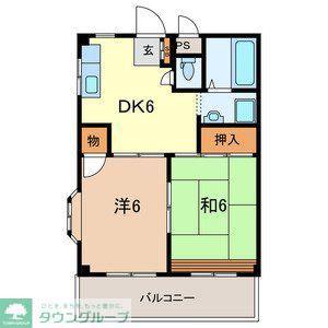 メゾン長栄2 912387(2DK/1階)の間取り写真