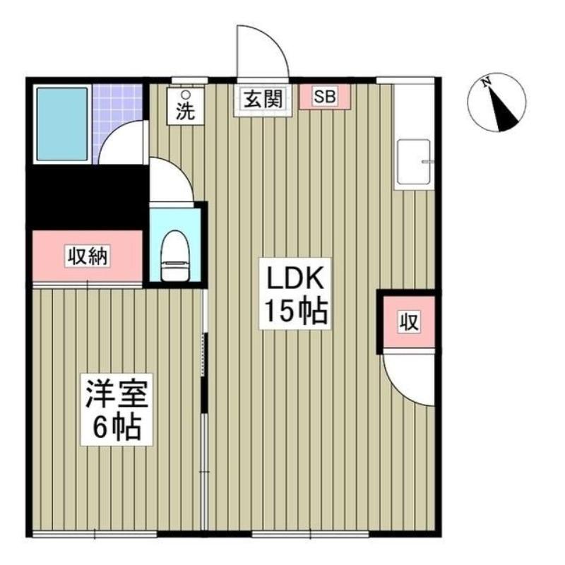 コーポマツザワ(1LDK/1階)の間取り写真