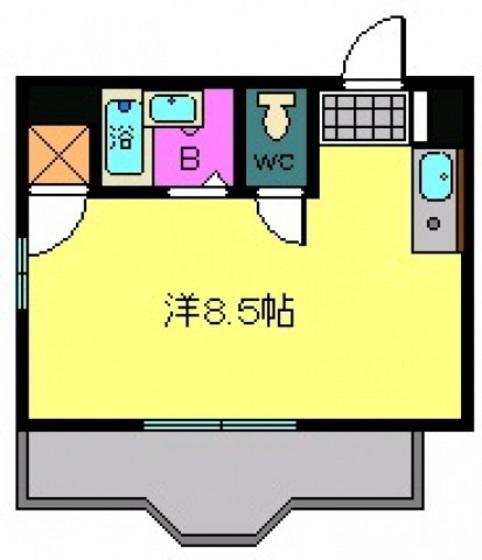 VISTA長束(ワンルーム/4階)の間取り写真