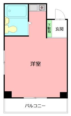 エクセルピア戸塚(ワンルーム/3階)の間取り写真