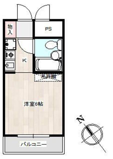 トップ行徳第5(ワンルーム/1階)の間取り写真