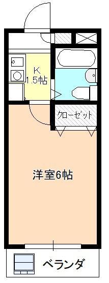 サンドリエ第8所沢(1K/1階)の間取り写真