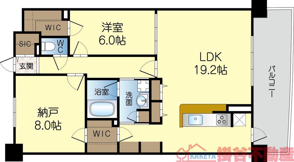 イーストコートアイ別院町(1SLDK/3階)の間取り写真
