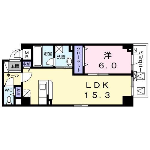 グランステージ綱島(1LDK/4階)の間取り写真