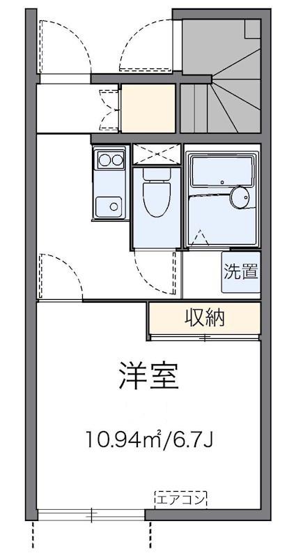 メゾン グリシーヌ(1K/1階)の間取り写真