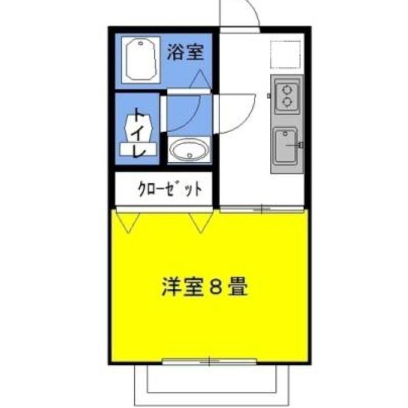 シャ・ローズ(1K/1階)の間取り写真