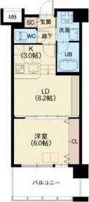 ノースVILLAGE壱番館(1LDK/7階)の間取り写真
