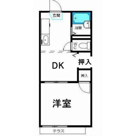 レリーブ(1DK/1階)の間取り写真