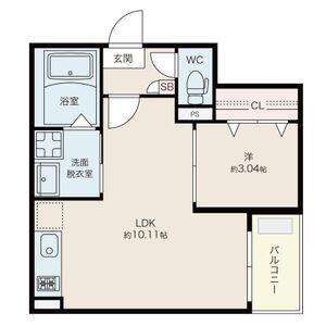 JACK INAEIIII(1LDK/1階)の間取り写真