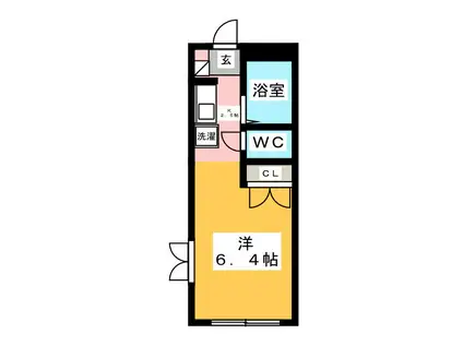 コーポKARUGAMO(ワンルーム/1階)の間取り写真