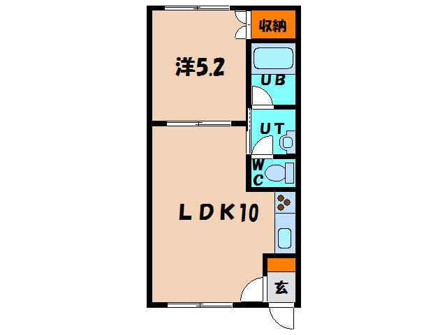 NEXTI(1LDK/2階)の間取り写真