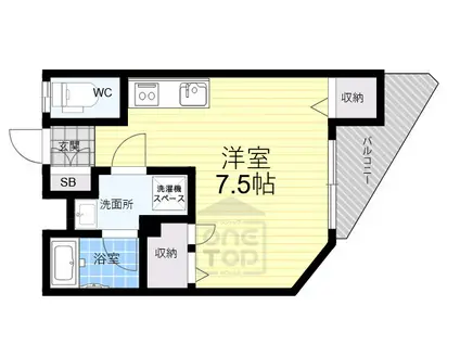 山口ビル(ワンルーム/2階)の間取り写真