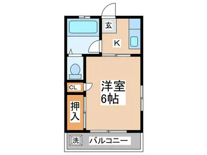 ニューオオツカマンション(1K/3階)の間取り写真