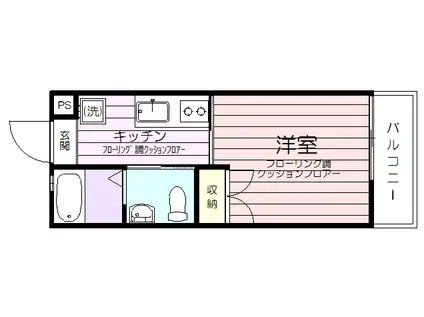 インペリアル新浦安(1K/1階)の間取り写真