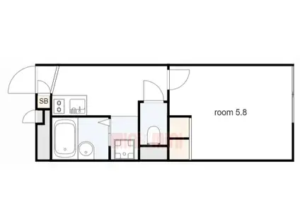 レオパレスヴィラージュ長洲II(1K/1階)の間取り写真