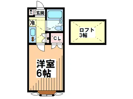 サンライズイマイ(1K/2階)の間取り写真