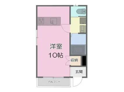 REED(ワンルーム/1階)の間取り写真